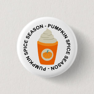 Herfst "Pumpkin Spice Season" Ronde Button 3,2 Cm