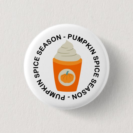 Herfst "Pumpkin Spice Season" Ronde Button 3,2 Cm (Voorkant)