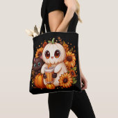 Herfst Pumpkin Spooky Ghost black classic Tote Bag (Dichtbij)