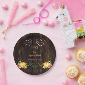 Herfst Pumpkin String Lights Old Barn I DO BBQ Papieren Bordje (Feest)