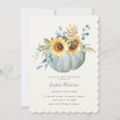 Herfst Pumpkin Sunflower Country Vrijgezellenfeest Kaart (Voorkant)