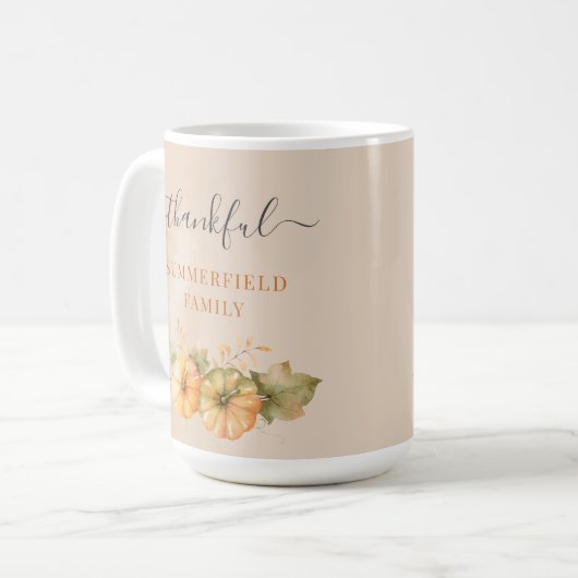 Herfst Pumpkin - Thanksgiving bedankt voor  Koffiemok (Voorkant links)