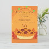 Herfst Pumpkin Thanksgiving Dinner Kaart (Staand voorkant)