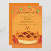 Herfst Pumpkin Thanksgiving Dinner Kaart (Voorkant / Achterkant)