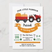 Herfst Pumpkin Tractor Boerderij Kinderen Birthday Kaart (Voorkant)