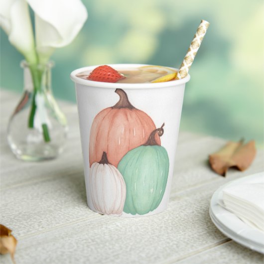 Herfst Pumpkin Trio Papieren Bekers (Insitu)