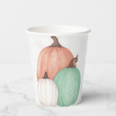Herfst Pumpkin Trio Papieren Bekers (Achterkant)