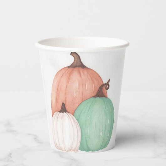 Herfst Pumpkin Trio Papieren Bekers (Voorkant)