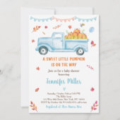 Herfst Pumpkin Truck Baby shower Kaart (Voorkant)