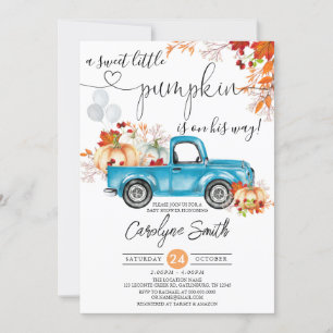 Herfst Pumpkin Truck Baby shower Uitnodiging