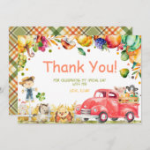 Herfst Pumpkin Truck Hartelijk dank Bedankkaart (Voorkant / Achterkant)
