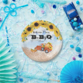 Herfst Pumpkin Truck | Zonnebloemen Baby BBQ Showe Papieren Bordje (Feest)