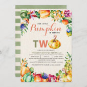 Herfst Pumpkin tweede uitnodiging (Voorkant / Achterkant)