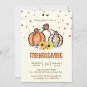 Herfst Pumpkin Vriendendankdinerfeest  Kaart (Voorkant)
