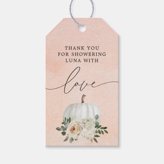 Herfst Pumpkin Vrijgezellenfeest Cadeaulabel (Voorkant)