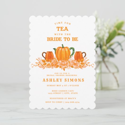 Herfst Pumpkin Vrijgezellenfeest | Uitnodiging van (Staand voorkant)