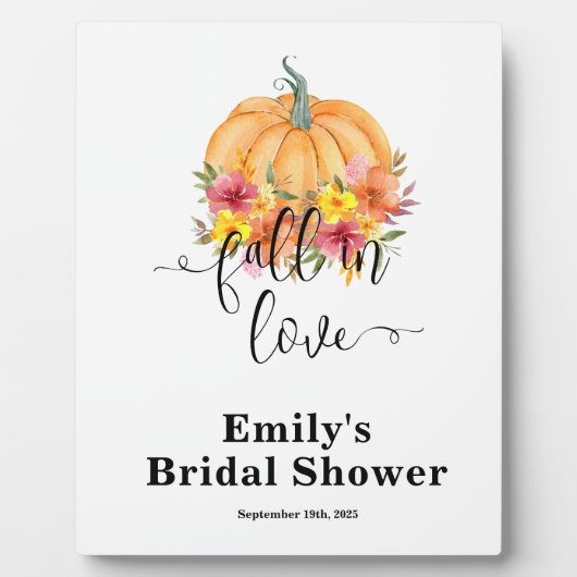 Herfst Pumpkin Vrijgezellenfeest Welkomstteken Fotoplaat (Voorkant)
