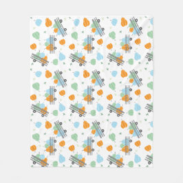 Herfst Pumpkin Wagon Pattern Nahern Blue Fleece Deken