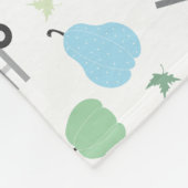 Herfst Pumpkin Wagon Pattern Nahern Blue Fleece Deken (Hoek)