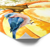 Herfst Pumpkin Weddenschap Welkomstteken Poster (Hoek)