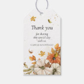 Herfst Pumpkin Wedding Favor Labels Cadeaulabel (Voorkant)
