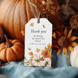 Herfst Pumpkin Wedding Favor Labels Cadeaulabel