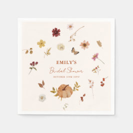 Herfst Pumpkin Wildflower Vrijgezellenfeest Servet