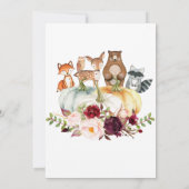 Herfst Pumpkin Woodland Baby shower Kaart (Achterkant)