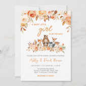 Herfst Pumpkin Woodland Baby shower Kaart (Voorkant)