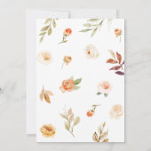 Herfst Pumpkin Woodland Baby shower Kaart (Achterkant)