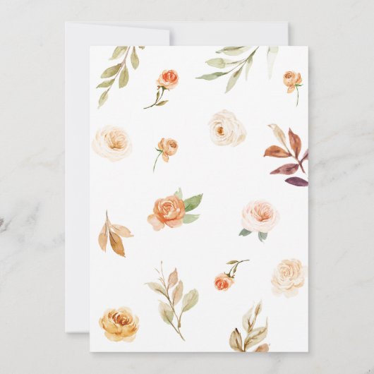 Herfst Pumpkin Woodland Baby shower Kaart (Achterkant)