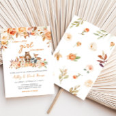 Herfst Pumpkin Woodland Baby shower Kaart