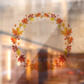 Herfst Pumpkin Wreath Raamsticker (Vel 2)