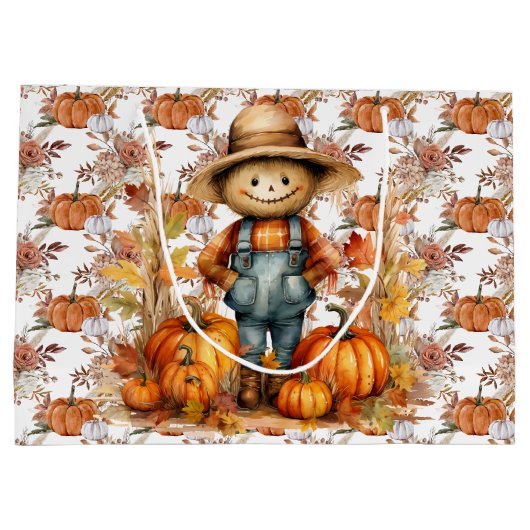 Herfst Pumpkins and Florals Groot Cadeauzakje (Achterkant)