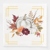 Herfst Pumpkins and Florals Servet (Voorkant)