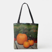 Herfst Pumpkins and Mums op een Tote Bag (Achterkant)
