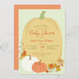 Herfst Pumpkins Baby Shower Invitations Kaart