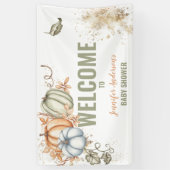 Herfst Pumpkins Baby shower Spandoek (Verticaal)