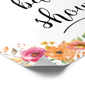 Herfst Pumpkins Baby shower WelkomstPoster Poster (Hoek)