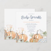 Herfst Pumpkins Baby Sprinkle Kaart (Voorkant / Achterkant)