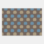 Herfst Pumpkins Blue Beige Boho Inpakpapier Vel (Voorkant 3)
