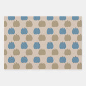 Herfst Pumpkins Blue Beige Boho Inpakpapier Vel (Voorkant 2)