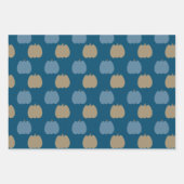 Herfst Pumpkins Blue Beige Boho Inpakpapier Vel (Voorkant)