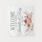  Herfst Pumpkins Bouquet Wedding Wandkleed (Voorkant)