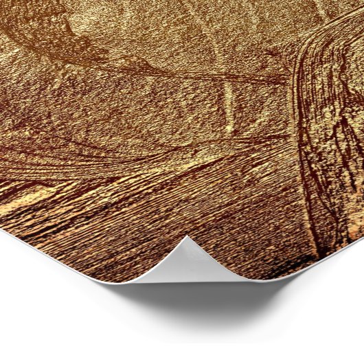 Herfst Pumpkins Cornstalks Sculpted Effect Poster (Hoek)