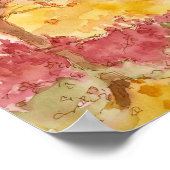 Herfst Pumpkins Country Home Waterverf Landschap Poster (Hoek)