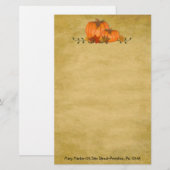 Herfst Pumpkins Custom Stationery Briefpapier (Voorkant / Achterkant)