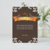 Herfst Pumpkins & Dark Wood Hartelijk dank Bedankkaart (Staand voorkant)