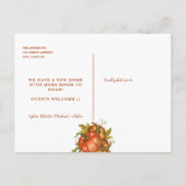 Herfst Pumpkins Foto We hebben New Home verplaatst Aankondigingskaart (Achterkant)