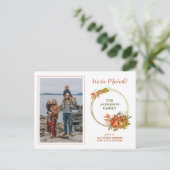 Herfst Pumpkins Foto We hebben New Home verplaatst Aankondigingskaart (Staand voorkant)